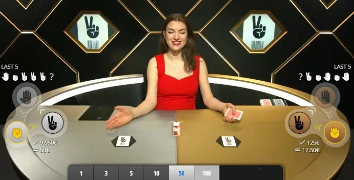 rock paper scissors game screen