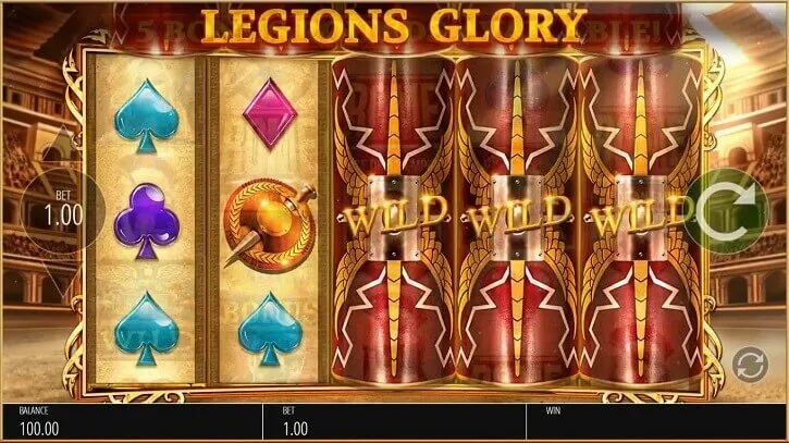 rome rise of an empire slot screen