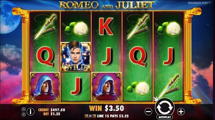 romeo and juliet slot screen