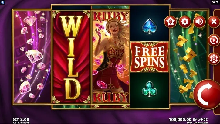 ruby casino queen slot screen