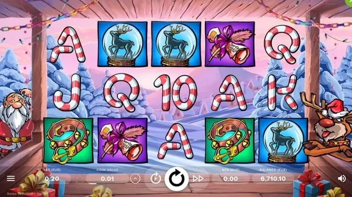 santa vs rudolf slot screen