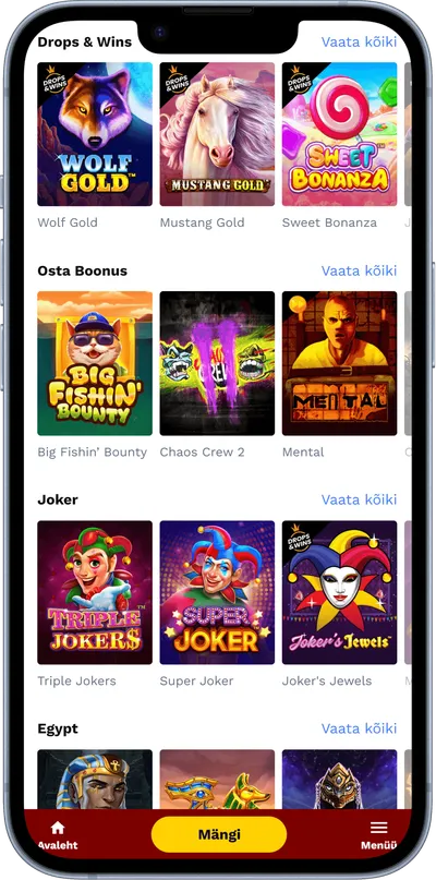 shotz mobiilne veebileht slotid