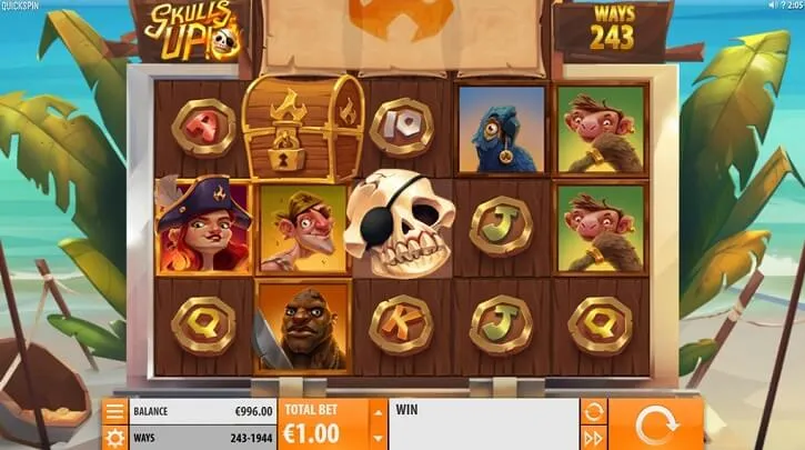 skulls up slot screen