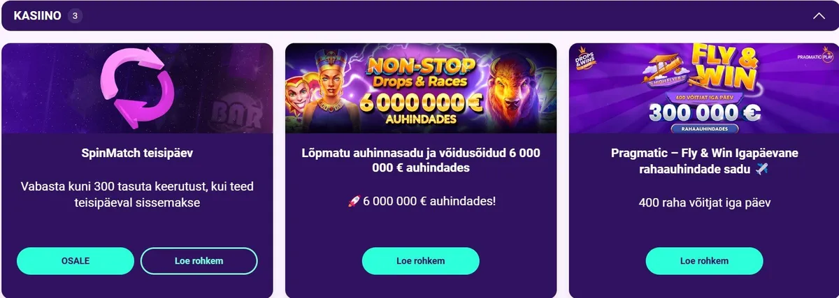 slotbox kasiino kampaaniad