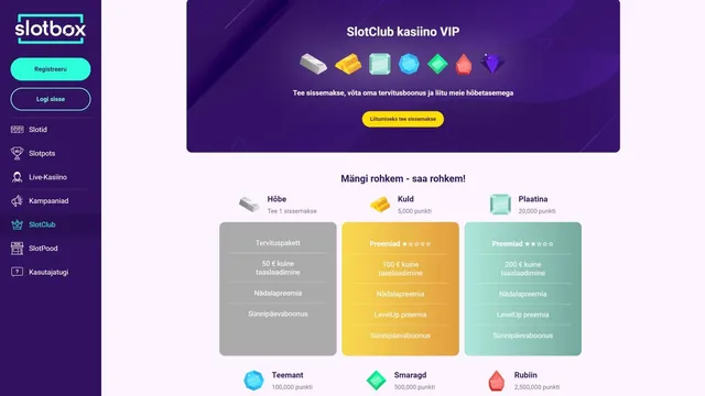 slotbox kasiino slotclub VIP