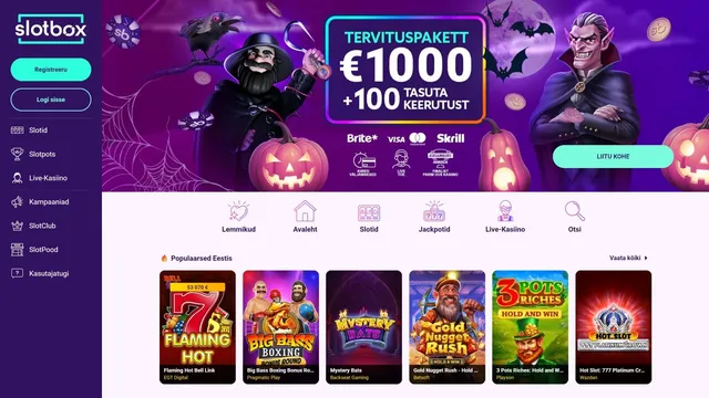 slotbox kasiino veebileht