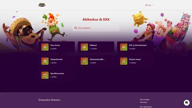 slotparadise kasiino abikeskus