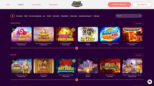slotparadise kasiino slotimängud