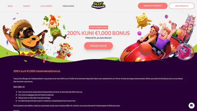 slotparadise kasiino tervituspakkumine