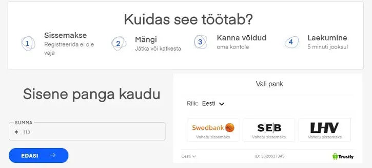 slots.io kasiino sissemakse