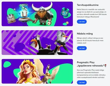 slots.io kasiino boonused kampaaniad