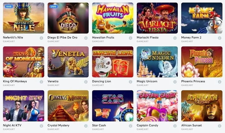 slots.io kasiino gameart slotid