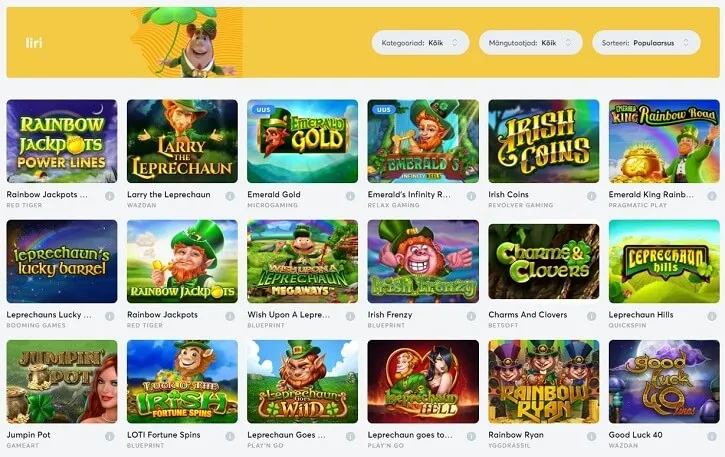 slots.io kasiino irish slotid