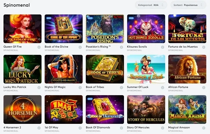 slots.io kasiino spinomenal slotid