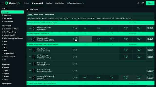 speedybet live panused