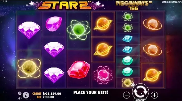 starz megaways slot screen