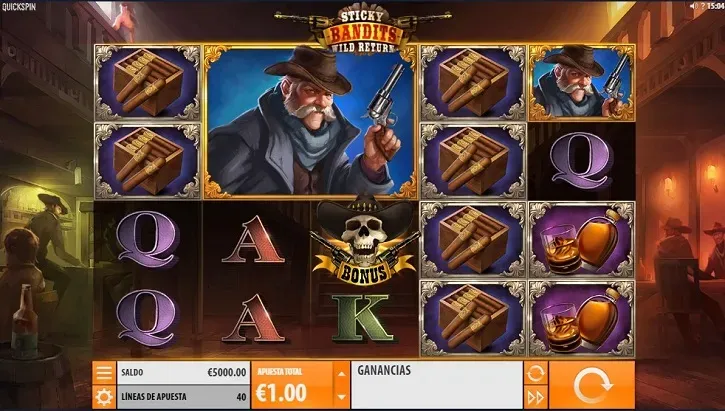 sticky bandits 2 wild return slot screen