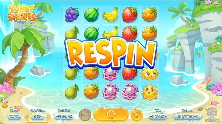 sunny shores slot screen