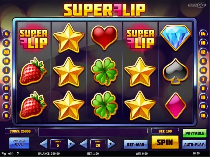super flip slot screen