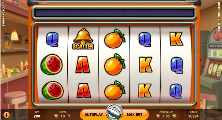 swipe and roll slot game