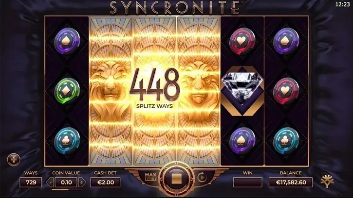 syncronite splitz slot screen