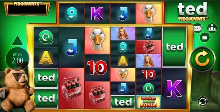 ted megaways slot screen