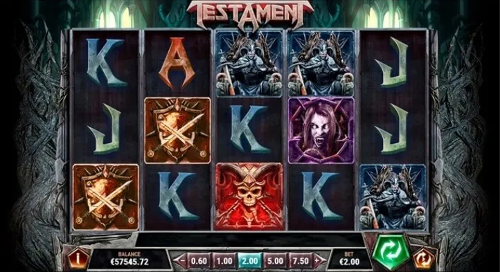 testament slot screen