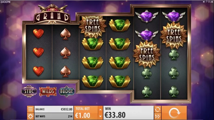 the grand slot screen