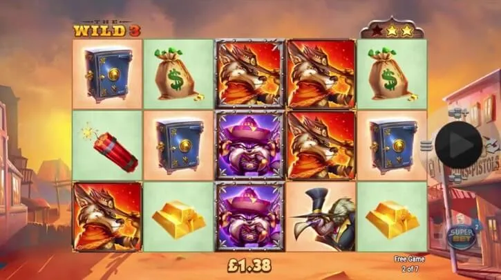 the wild 3 slot screen