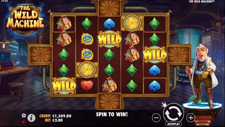 the wild machine slot screen