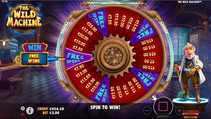 the wild machine slot wheel