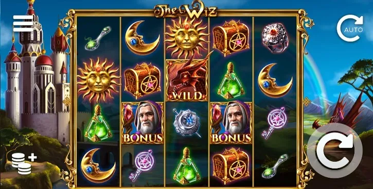 the wiz slot screen