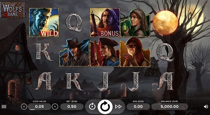 the wolfs bane slot screen