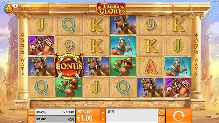 tigers glory slot screen