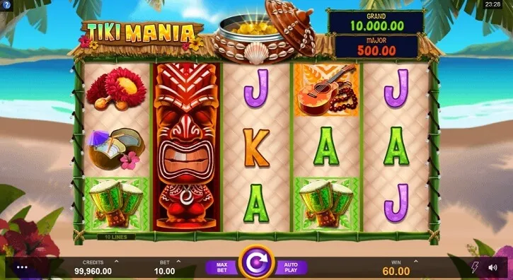 tiki mania slot screen