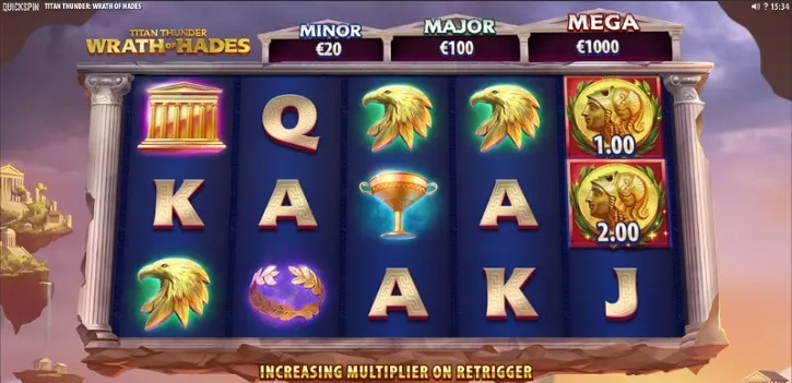 titan thunder wrath of hades slot screen