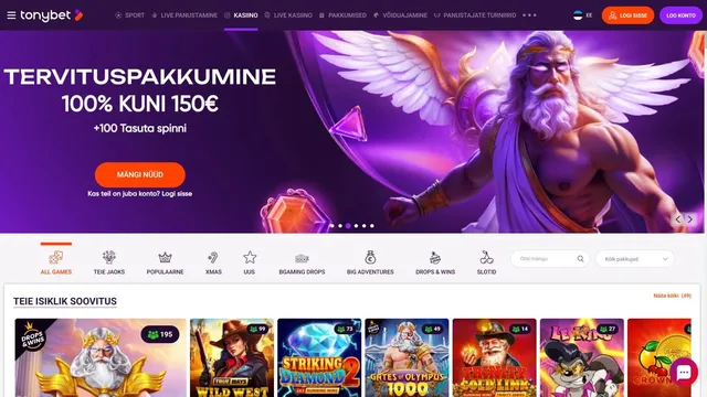 Tonybet kasiino veebileht