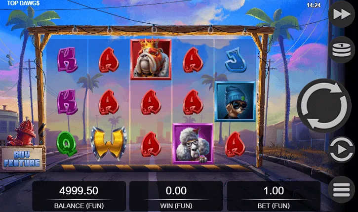 top dawgs slot screen