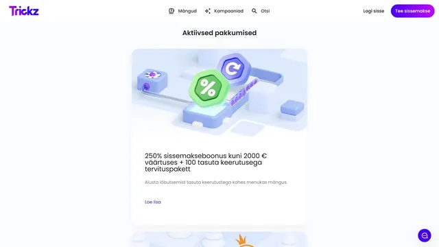 trickz kasiino kampaaniad