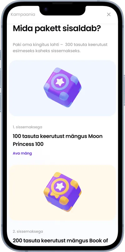 trickz mobiilne veebileht tervitusboonus