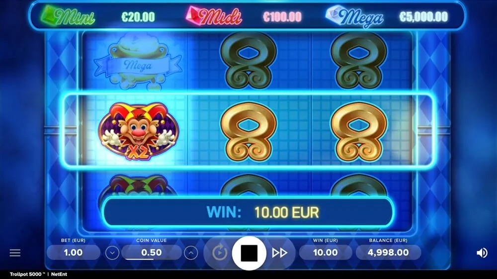 trollpot 5000 slot screen