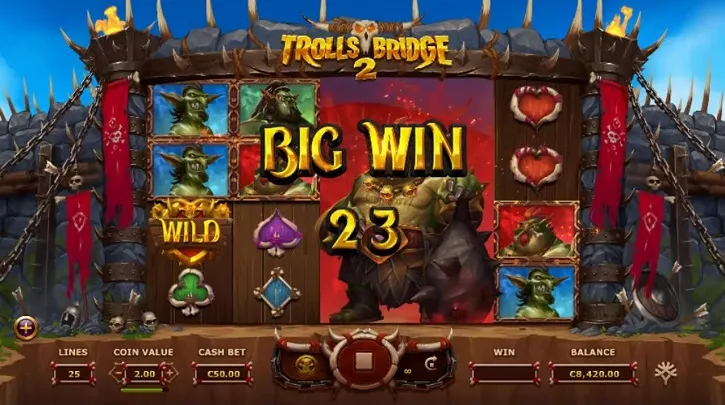 trolls bridge 2-slot screen