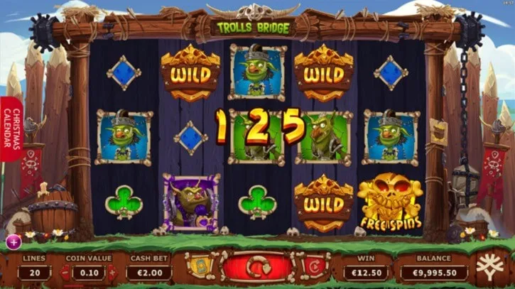 trolls bridge slot screen