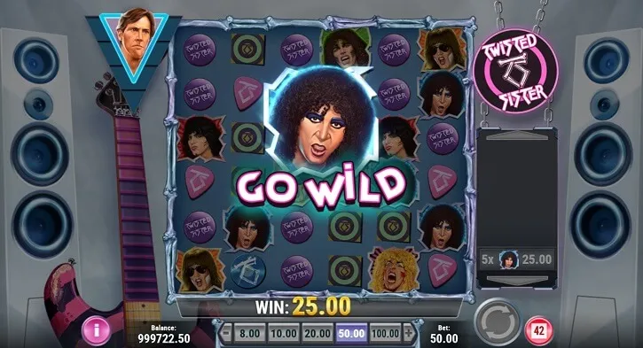 twisted sister slot screen