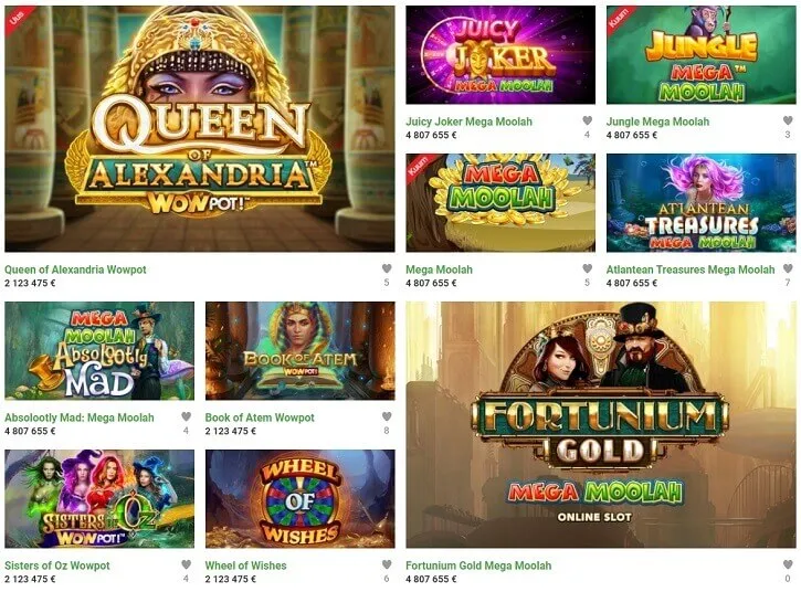 unibet kasiino jackpot slotid
