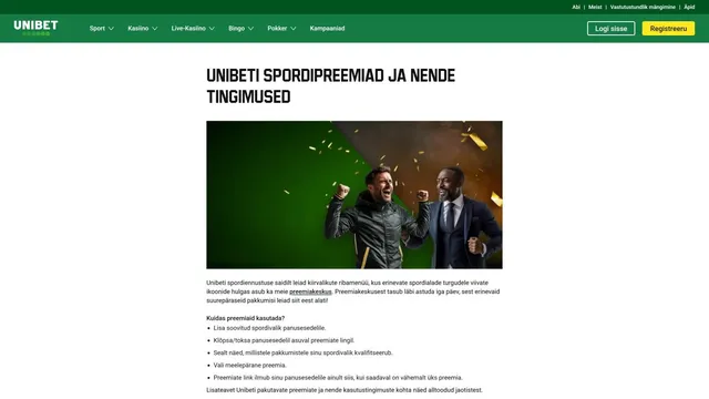unibet spordiennustuse preemikeskus