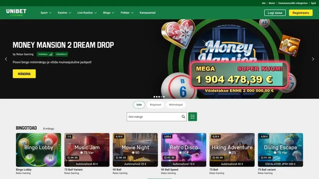 unibet kasiino bingo