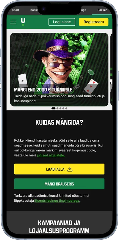 unibet kasiino mobiilne veebileht pokker