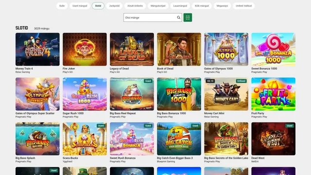 unibet kasiino slotimängud