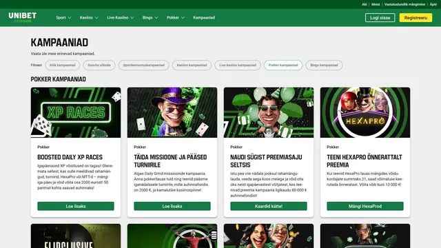 unibet pakkumised